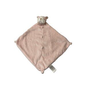 Angel Dear Lovey Sleeping Teddy Bear Security Blanket Baby Pink Knotted Ends
